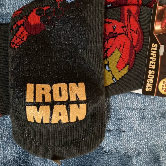 Slipper Socks for Kids (2),  Characters; Scooby Doo & Iron Man. One Size. NWT - Picture 3 of 5